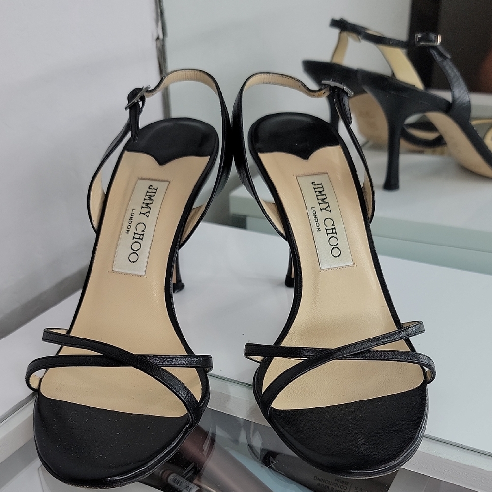 Jimmy Choo Black Strappy Heels